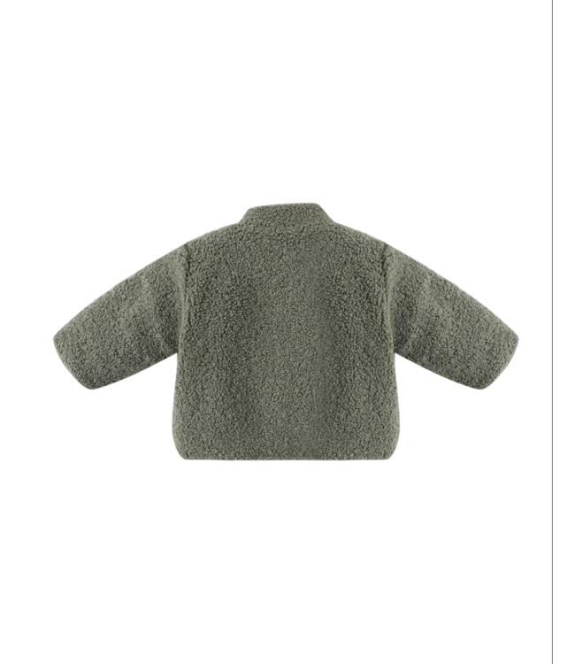 Quincy Mae Shearling Zip Jacket - Forest