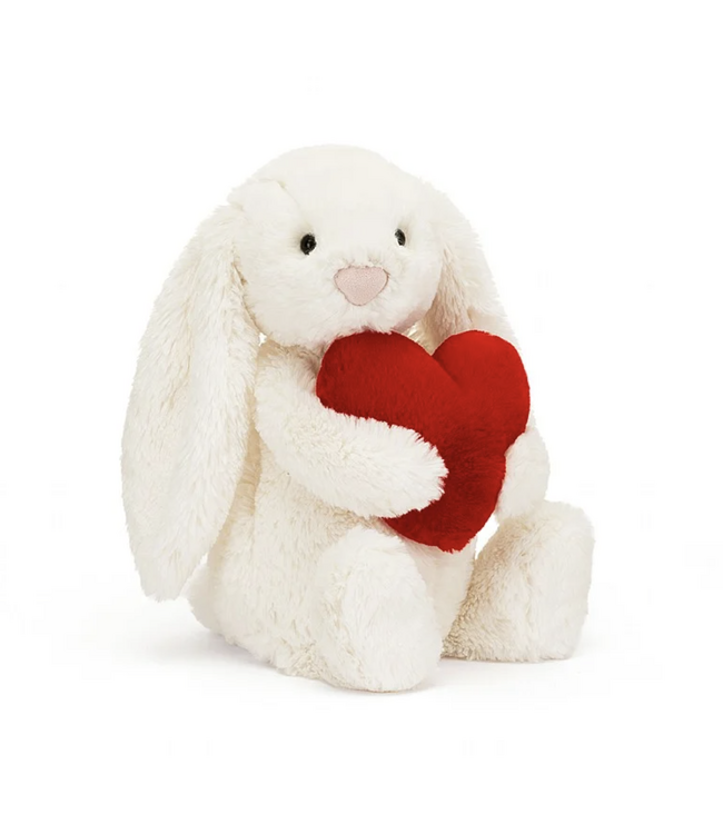 Jellycat Bashful Bunny - Red Love Heart