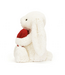 Jellycat Bashful Bunny - Red Love Heart