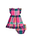 Tea Collection Baby Woven Wrap Dress - Carnival Rainbow Plaid