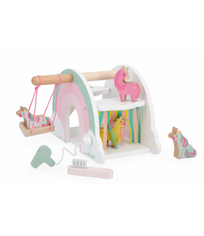 JuraToys (Janod) Unicorn Rainbow House
