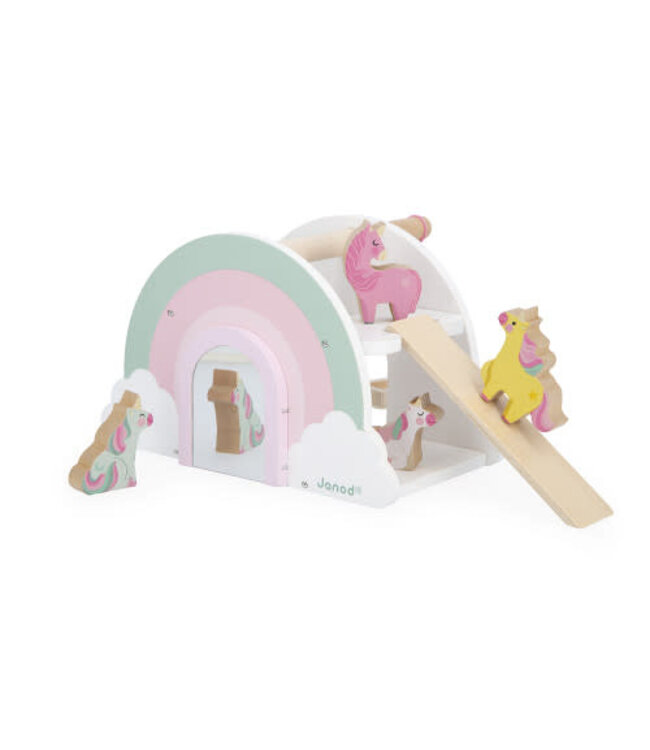 JuraToys (Janod) Unicorn Rainbow House