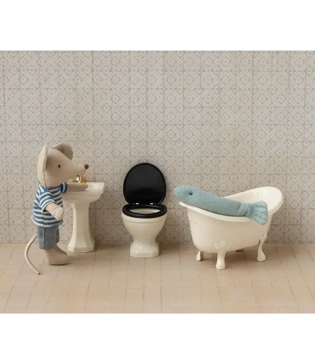 Maileg WC, Mouse - Off White
