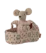 Maileg Baby Mouse in Carry Cot - Rose