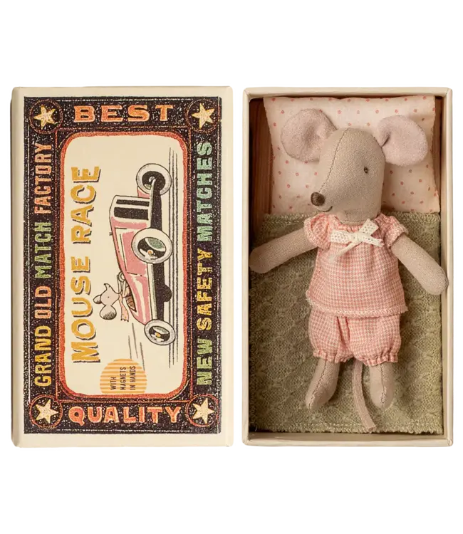 Maileg Little Sister Mouse in Matchbox