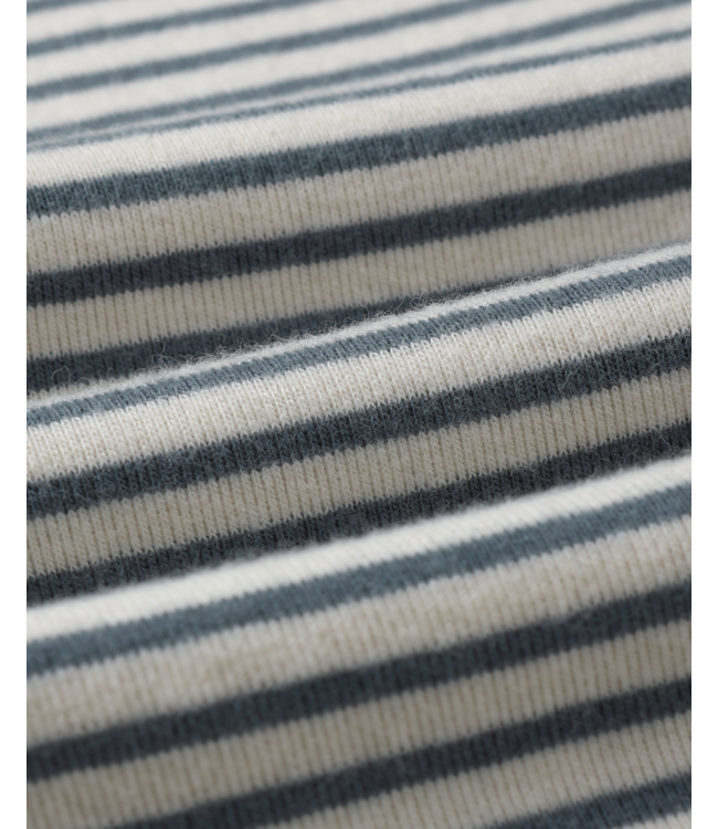 Quincy Mae Baby Footie - Ocean Micro Stripe