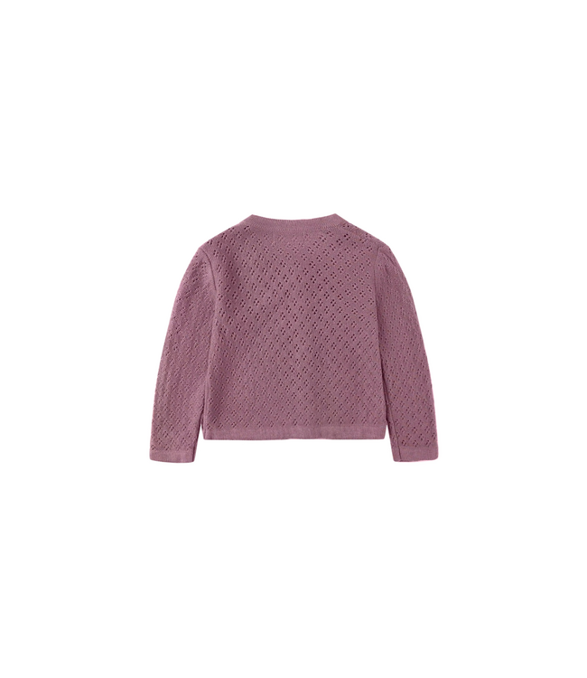 Quincy Mae Knit Cardigan - Mulberry