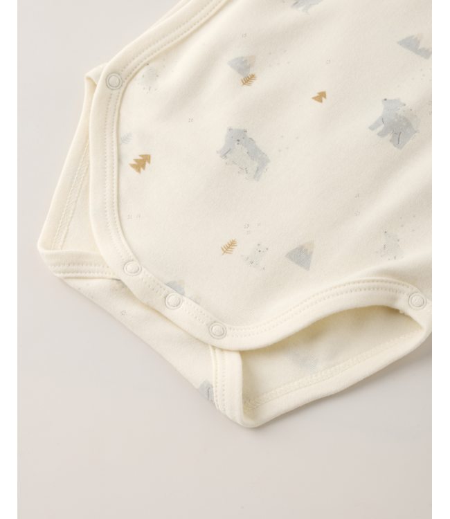 Quincy Mae Side Snap Bodysuit Set- Polar Bears