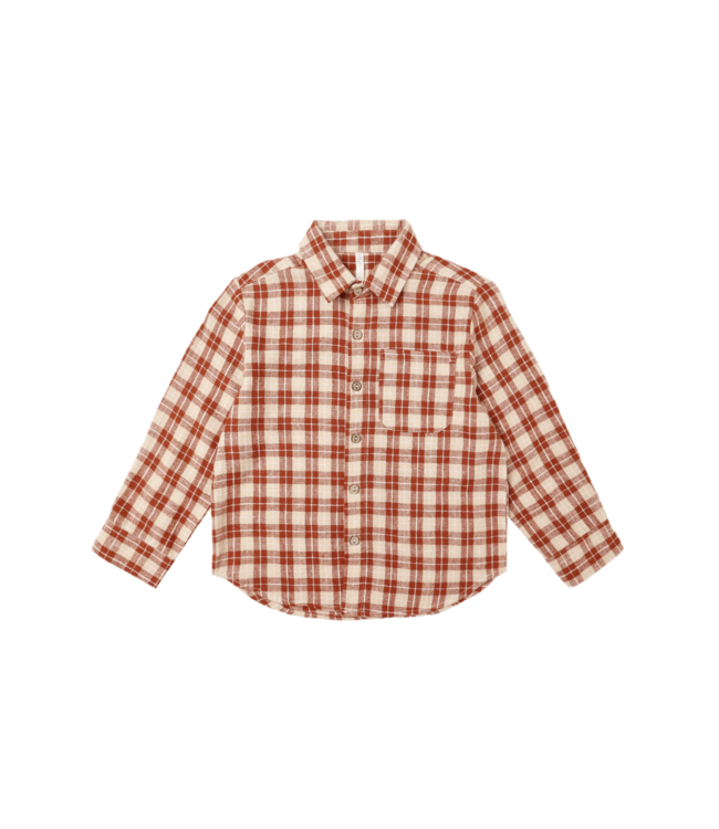 Rylee & Cru Collared Long Sleeve Shirt - Plaid Red