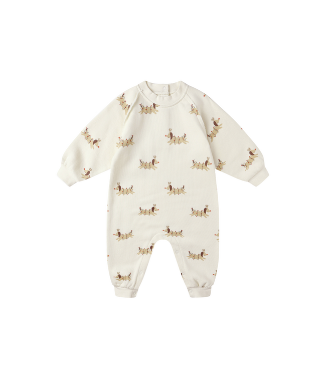 Rylee & Cru Raglan Jumpsuit - Christmas Dogs