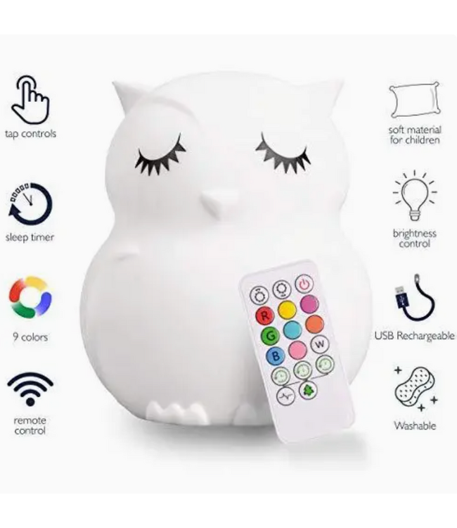 LumieWorld Lumipets® Led Owl Night Light with Remote