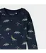 Petit Lem Baby Pajamas - Navy Dinos