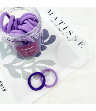 SoapElenGlen 50 pc Hair Ties - Purple