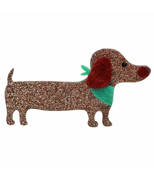 Sparkle Sisters Glitter Dog Hair Clips - Brown