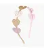 Sparkle Sisters Pink and Gold Heart Headband