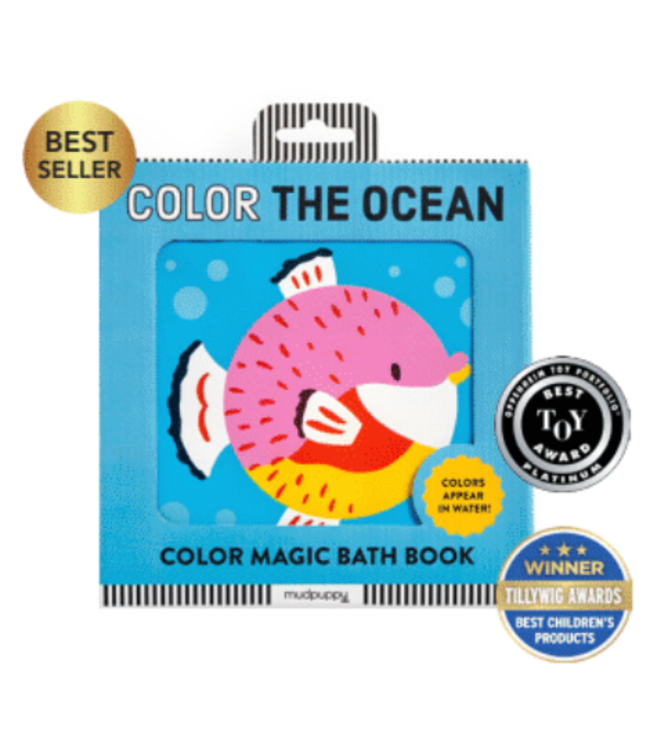MudPuppy Color The Ocean Color Magic Bath Book
