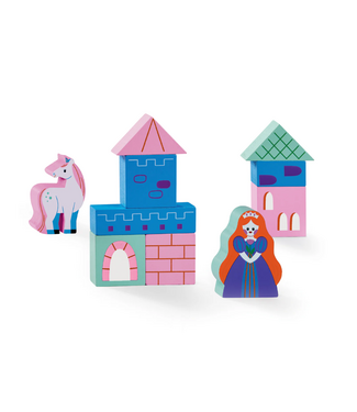 Crocodile Creek Mini Wood Block Playset - Princess Palace