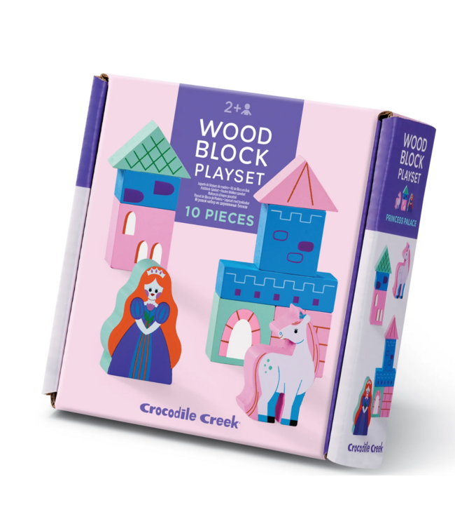 Crocodile Creek Mini Wood Block Playset - Princess Palace