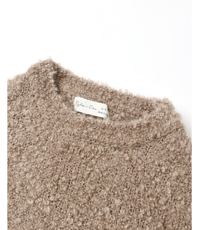 Rylee & Cru Aspen Baby Sweater - Toffee Boucle