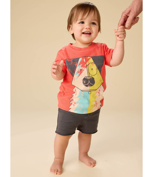 Tea Collection Baby Gym Shorts - Pepper