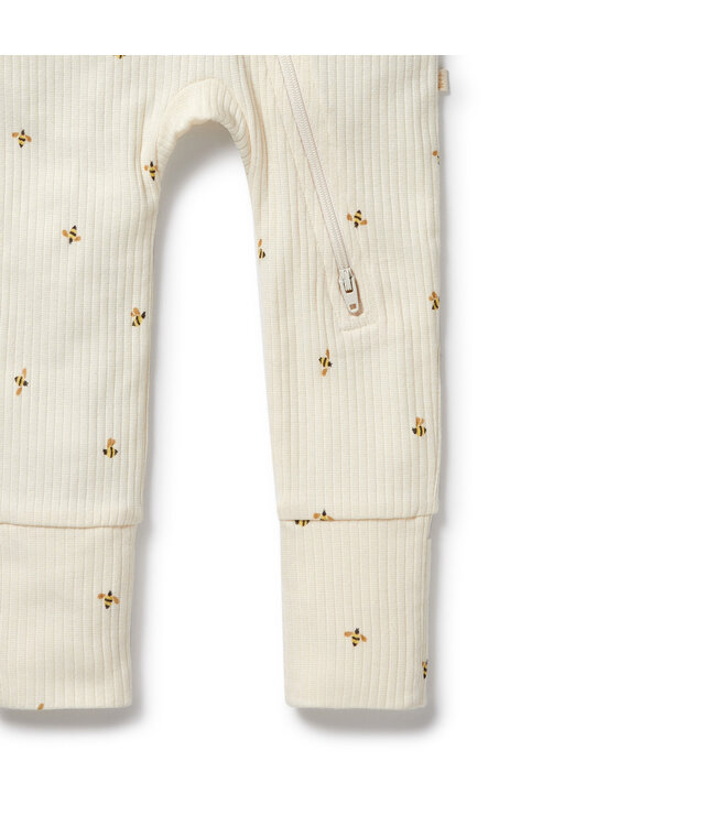 Wilson & Frenchy Bee Mine Organic Zipsuit with Feet