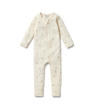 Wilson & Frenchy Bee Mine Organic Zipsuit with Feet