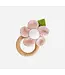 Blueberry Hill Rattle Teether Flower, Pink