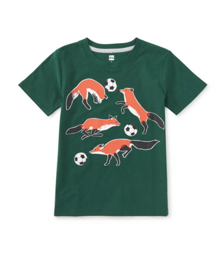 Tea Collection Footie Fox Graphic Printed Tee