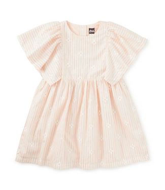 Tea Collection Butterfly Sleeve Twirl Dress - Floral Stripe