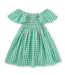 Tea Collection Flutter Sleeve Smocked Dress - Garden Party Check