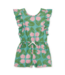 Tea Collection Flutter Sleeve Romper - Carnation Floral