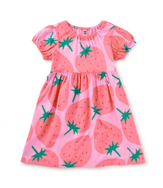 Tea Collection Baby Puff Sleeve Dress - Fresas Favoritas