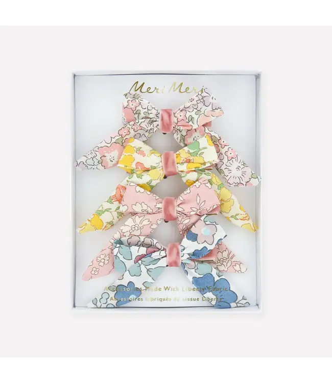 Meri Meri Floral Pattern Bow Hair Clips