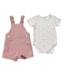 BabySprouts Overall Set - Spring Mauve