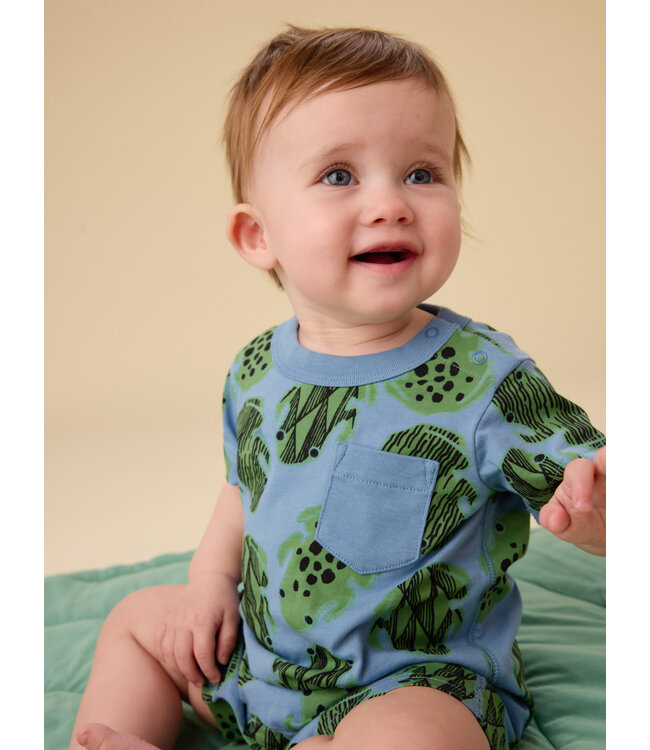 Tea Collection Pocket Shortie Baby Romper