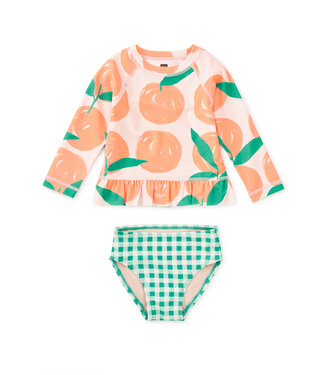 Tea Collection Rash Guard Baby Swim Set - Valenica Oranges