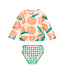 Tea Collection Rash Guard Baby Swim Set - Valenica Oranges