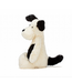 Jellycat Bashful Medium Black and Cream Rufferty Puppy