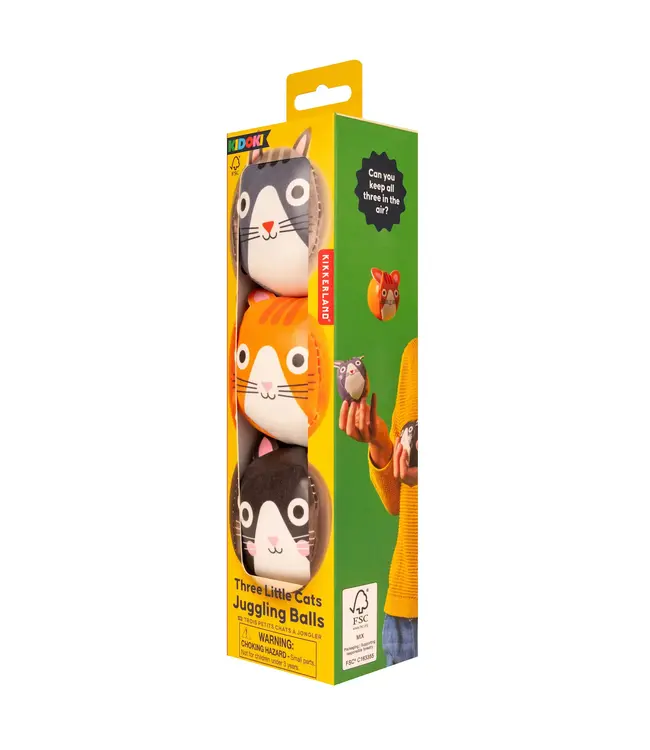 Kikkerland Three Cats Juggling Balls