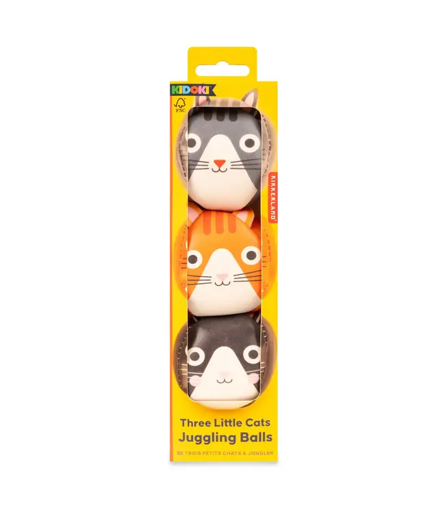 Kikkerland Three Cats Juggling Balls
