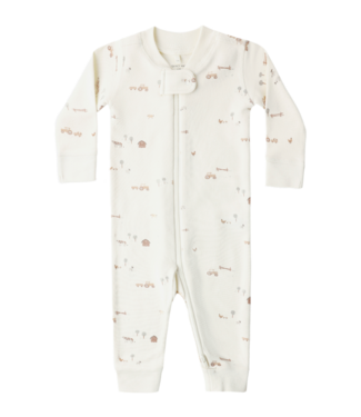 Quincy Mae Zip Long Sleeve Sleeper - Farm