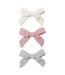 Quincy Mae Bow Clip Set - Natural, Mauve, & Sage