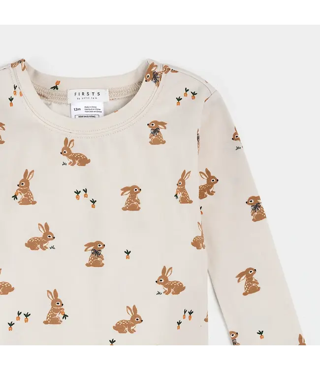 Petit Lem Bunny Baby Pajamas