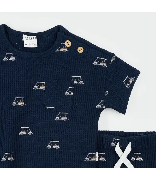 Petit Lem Golf Baby Top - Navy