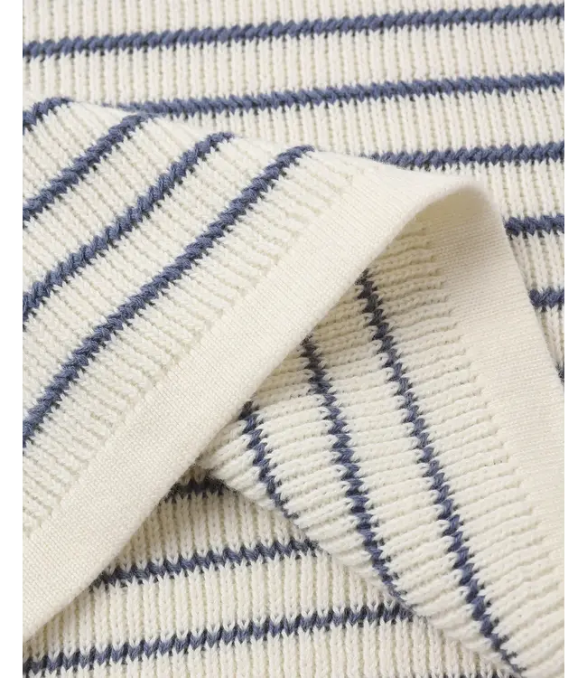 Rylee & Cru Chandler Knit Baby Polo - Marine Stripe