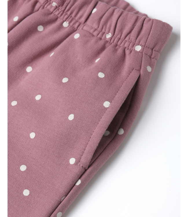 Quincy Mae Relaxed Fleece Sweatpant - Polka Dot
