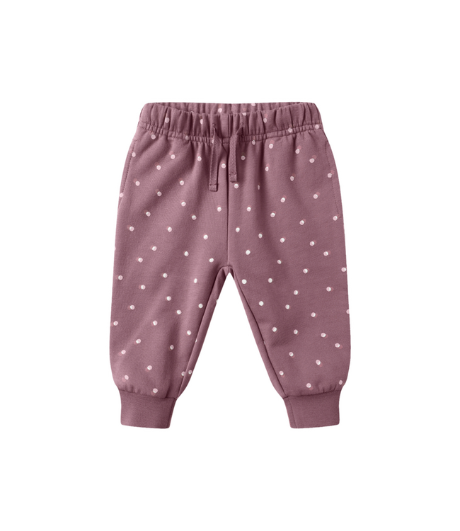 Quincy Mae Relaxed Fleece Sweatpant - Polka Dot