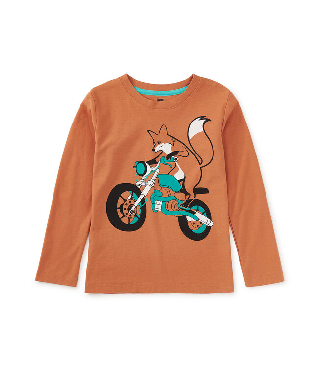 Tea Collection Motor Bike Fox Baby Graphic Tee
