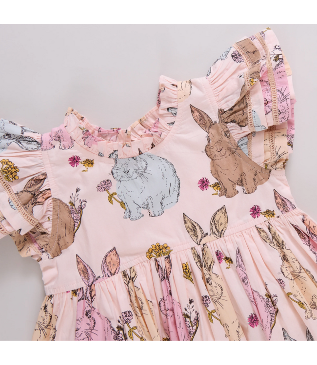 Pink Chicken Jennifer Double  Ruffle Dress - Vintage Bunnies