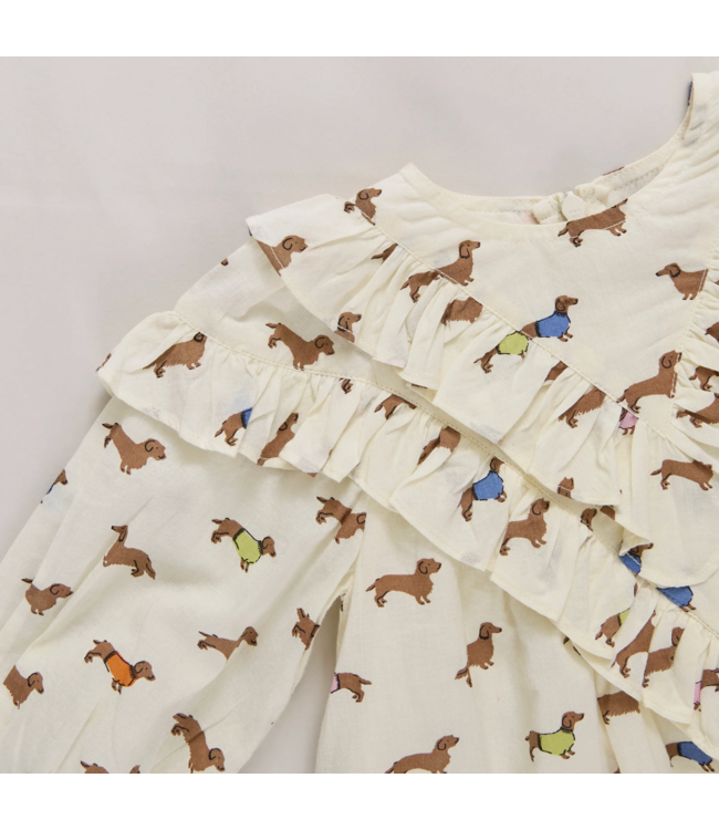 Pink Chicken Baby Everly Dress Set - Dachsunds In Sweaters